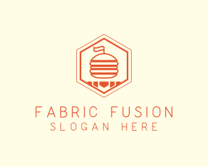 Hexagon Burger Fast Food  logo design