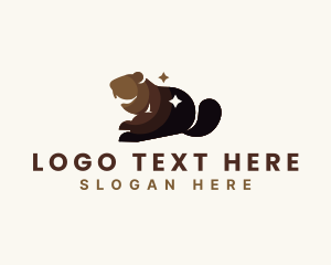 Beaver Wildlife Animal logo