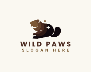 Beaver Wildlife Animal logo design