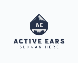 Trekking Mountain Peak  logo design