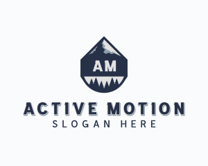 Trekking Mountain Peak  logo design