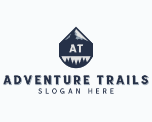 Trekking Mountain Peak  logo design