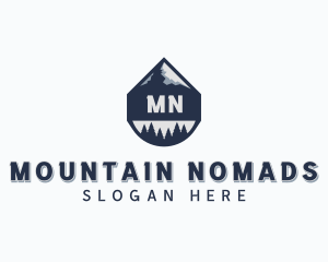 Trekking Mountain Peak  logo design