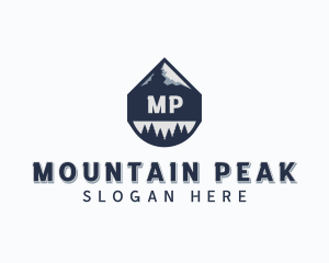 Trekking Mountain Peak  logo design