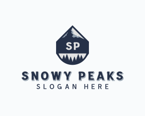 Trekking Mountain Peak  logo design