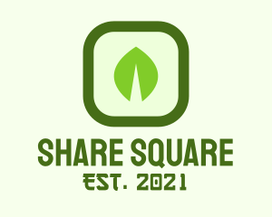 Green Leaf Square logo design