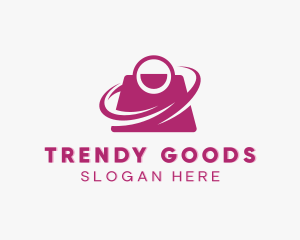 Swoosh Shopping Bag Boutique logo design