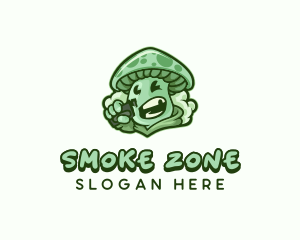 Mushroom Cartoon Vape logo design