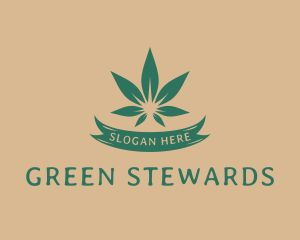 Green Weed Marijuana logo design