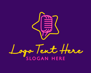 Song - Star Glow Microphone logo design