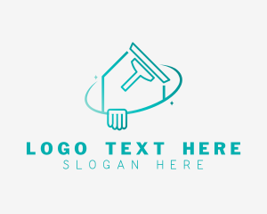 Neat - Green Squeegee House logo design