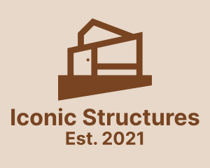 Brown House Structure  logo design