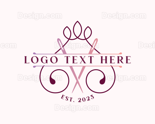 Sewing Needle Tailoring Logo