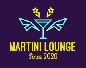 Neon Martini Cocktail Bar Wings logo