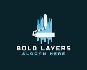 Paint Roller Building logo design