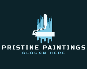 Paint Roller Building logo design