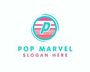 Retro Pop Art Summer logo design