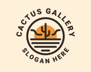 Sun Desert Cactus  logo