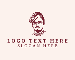 Hipster Fashion Man Logo