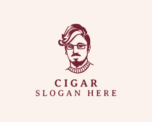 Hipster Fashion Guy logo design