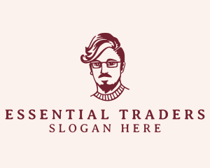 Hipster Fashion Guy logo design