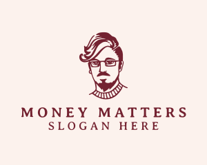 Hipster Fashion Guy logo design