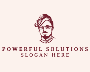 Hipster Fashion Guy logo design