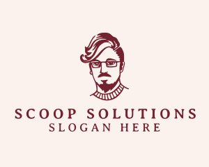 Hipster Fashion Guy logo design