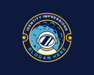 Moon Astronaut Character logo