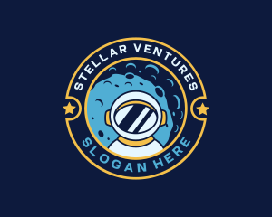 Moon Astronaut Character logo