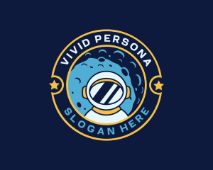 Moon Astronaut Character logo