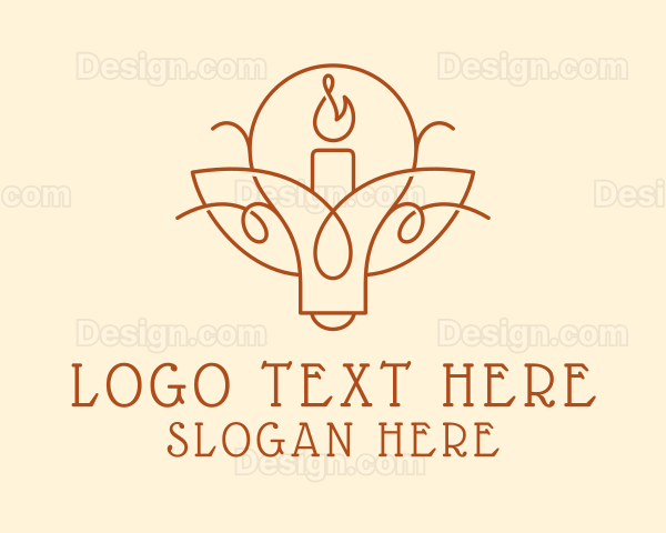 Light Bulb Candle Logo