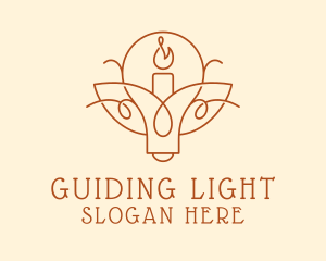 Light Bulb Candle  logo design