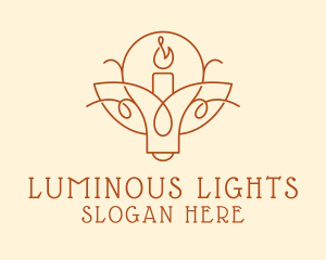 Light Bulb Candle  logo design