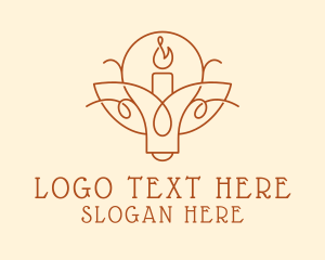 Lighting - Light Bulb Candle logo design