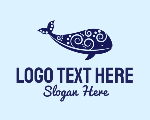 Abstract Marine Whale logo