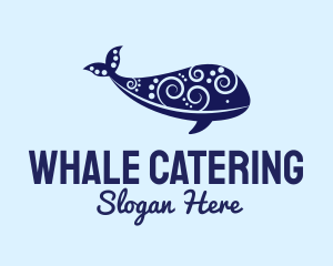 Abstract Marine Whale logo