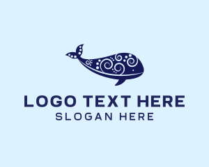 Abstract Marine Whale logo