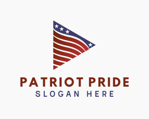 Gradient Stars & Stripes logo design