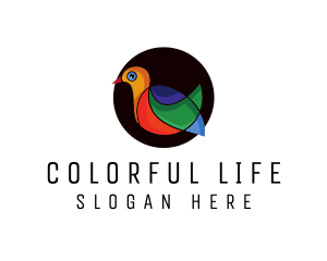 Colorful Modern Dove logo design