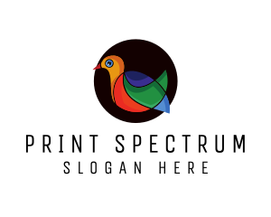 Colorful Modern Dove logo design