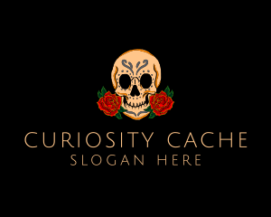 Mexican Rose Skull logo design