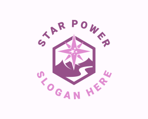 Mountain Star Compass logo design