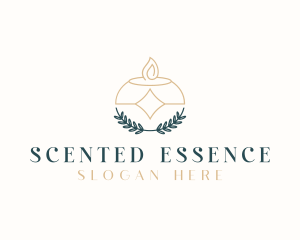 Scented Candle Wreath logo design