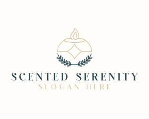 Scented Candle Wreath logo design