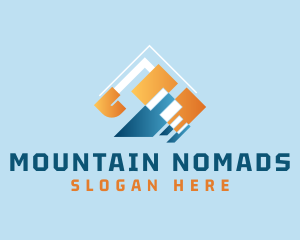 Abstract Excavator Mountain logo design