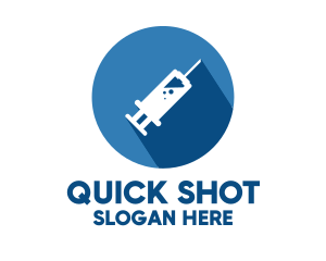 Blue Medical Injection Syringe logo