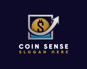 Money Dollar Coin logo design