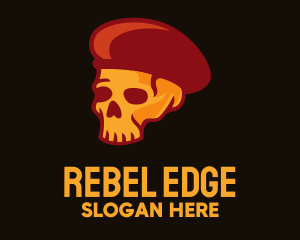 Military Skull Beret logo design