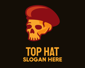 Military Skull Beret logo design